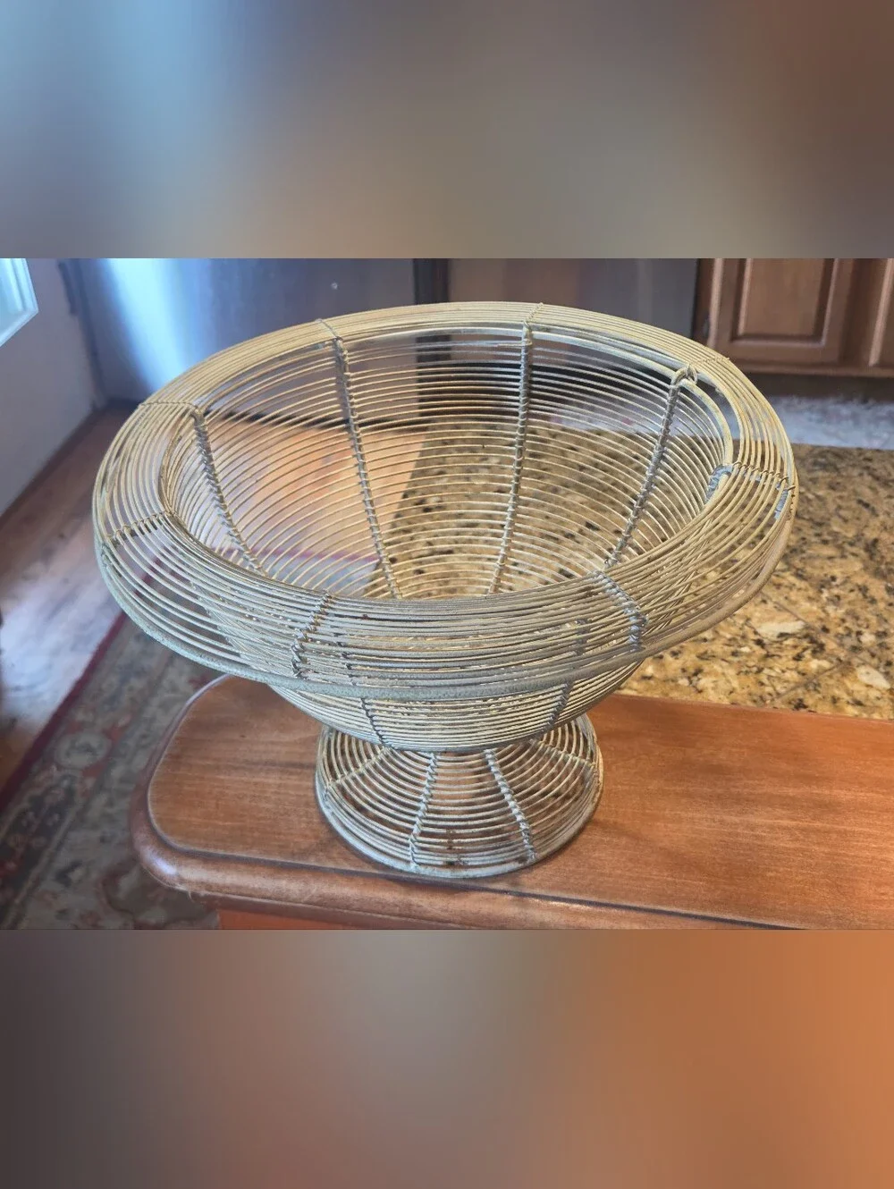 Vintage/Antique French Hand-made Wirework Pedestal 